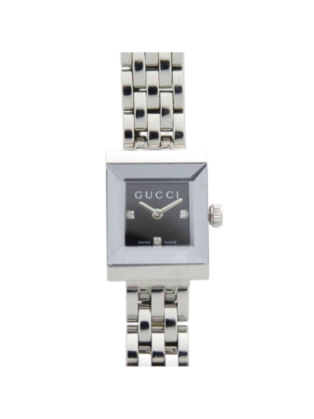 Gucci 128.5 G Type/frame SS Black Quartz Watch Dial